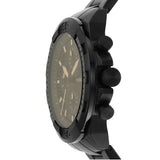 Fossil Bronson Chronograph Black Dial Black Steel Strap Watch for Men - FS5876