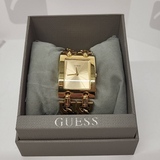 Guess Mod Heavy Metal Gold Dial Gold Steel Strap Watch For Women - W1117L2