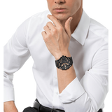 Diesel Big Daddy Black Dial Black Steel Strap Watch For Men - DZ7312