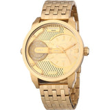 Diesel Mini Daddy Gold Dial Gold Steel Strap Watch For Men - DZ7306