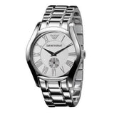 Emporio Armani Classic Quartz Silver Dial Silver Steel Strap Watch For Men - AR0647