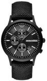 Emporio Armani Renato Chronograph Black Dial Black Nylon Strap Watch For Men - AR11457