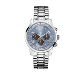 Guess Horizon Chronograph Quartz Blue Dial Silver Steel Strap Watch for Men - W0379G6