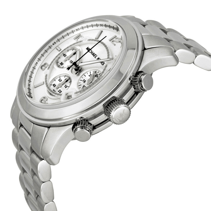 Michael Kors Runway Silver Dial Silver Steel Strap Watch for Men- MK8086