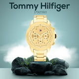 Tommy Hilfiger Lars Chronograph Gold Dial Gold Steel Strap Watch For Men - 1792060