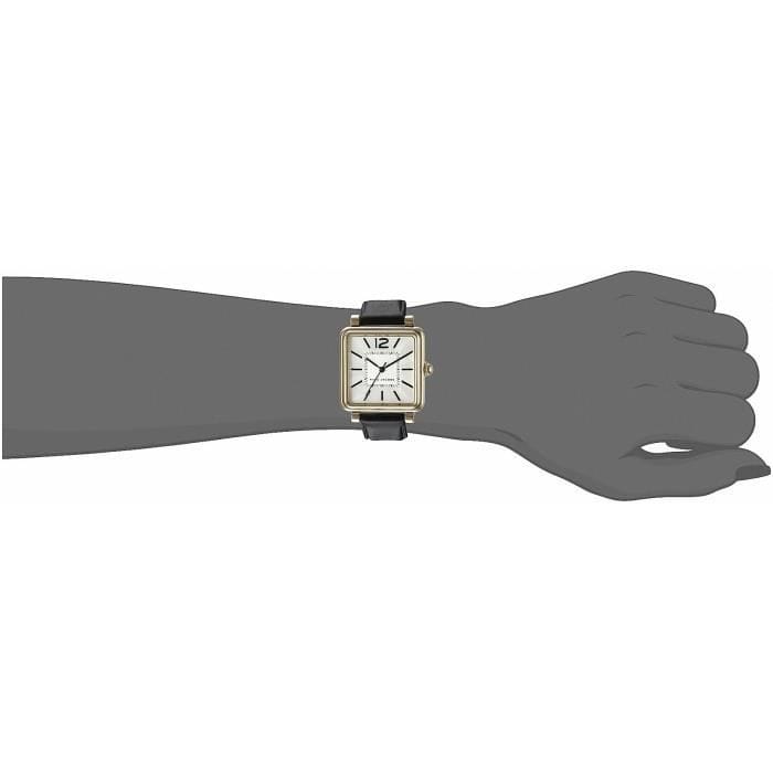 Marc Jacobs Vic Black Leather Watch on Wrist