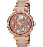 Michael Kors Parker Pink Dial Pink Steel Strap Watch for Women - MK6176