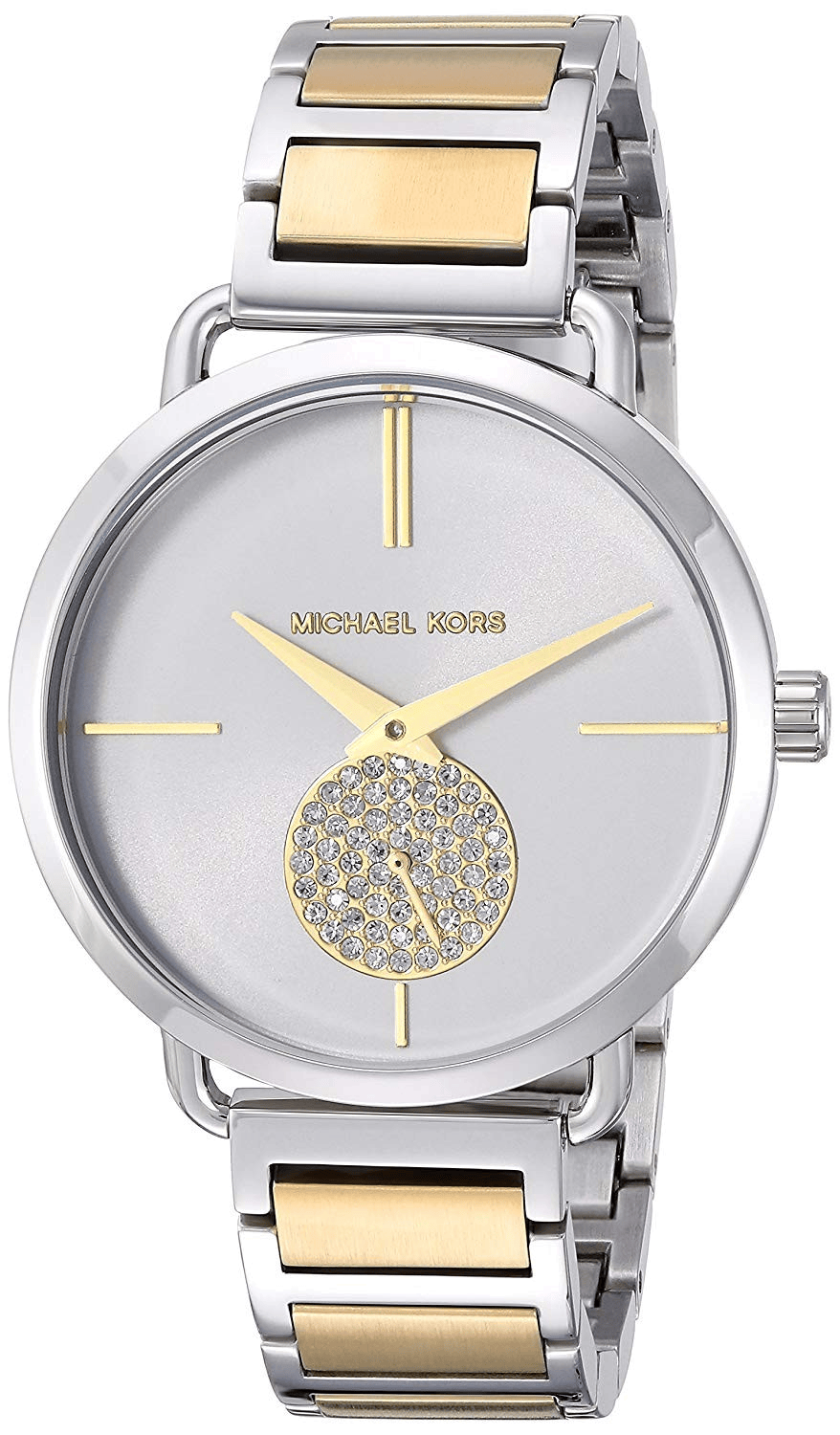 Michael Kors Silver Dial Two Tone Steel Strap Watch for Women - MK3679