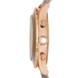 Swarovski Octea Chrono Grey Dial Grey Leather Strap Watch for Women - 5671153