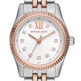 Michael Kors Lexington Three-Hand White Dial Two Tone Steel Strap Watch for Women - MK4817