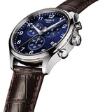 Tissot Chrono XL Classic Blue Dial Brown Leather Strap Watch For Men - T116.617.16.047.00