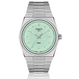 Tissot PRX Quartz Light Green Dial Silver Steel Strap Watch for Men - T137.410.11.091.01