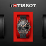 Tissot T Classic PR 100 Black Anthracite Dial Black Mesh Bracelet Watch For Men - T101.417.23.061.00