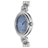 Tissot T Lady Flamingo Blue Mother of Pearl Dial Silver Steel Strap Watch For Women - T094.210.11.121.00