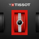 Tissot T Lady Lovely Black Dial Silver Steel Strap Watch For Women - T058.009.11.051.00