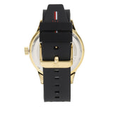 Tommy Hilfiger Austin Black Dial Black Rubber Strap Watch for Men - 1791636