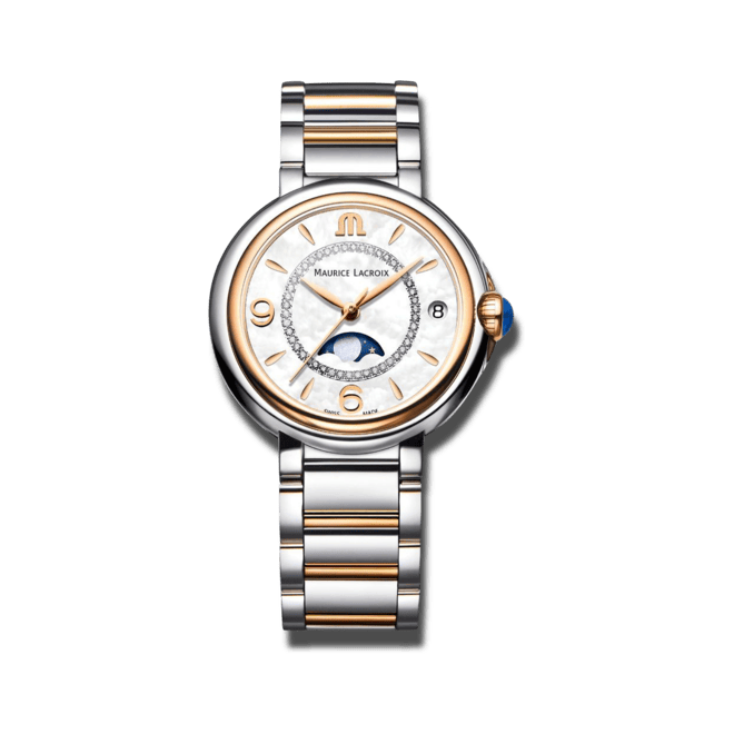 Maurice Lacroix Fiaba Moonphase Mother of Pearl Dial Two Tone Steel Strap Watch for Women - FA1084-PVP13-150-1