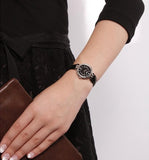 Tissot T Lady Flamingo Black Dial Black Leather Strap Watch For Women - T094.210.16.051.00