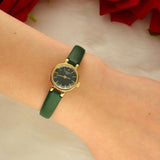 Tissot Lovely Round Green Mother of Pearl Dial Green Leather Strap Watch for Women - T140.009.36.091.00