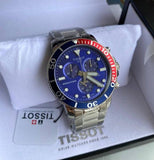 Tissot Seastar 1000 Quartz Chronograph Blue Dial Silver Steel Strap Watch For Men - T120.417.11.041.03