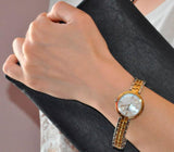 Tissot Flamingo Mother of Pearl Dial Two Tone Steel Strap Watch For Women - T094.210.22.111.01