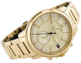 Tommy Hilfiger Claudia Gold Dial Gold Steel Strap Watch for Women - 1781821