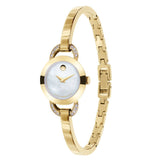 Movado Rondiro Mother of Pearl Dial Gold Steel Strap Watch For Women - 0606889