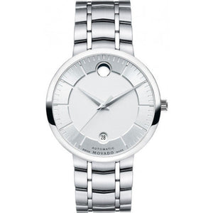 Movado 1881 Automatic Silver Dial Silver Steel Strap Watch for Men - 606915