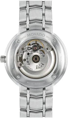 Movado 1881 Automatic Black Dial Silver Steel Strap Watch for Men - 606914