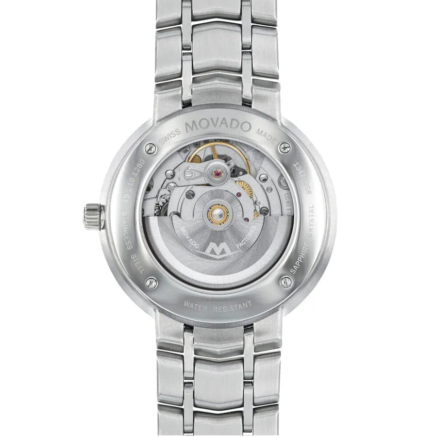 Movado 1881 Automatic Black Dial Silver Steel Strap Watch for Men - 606914