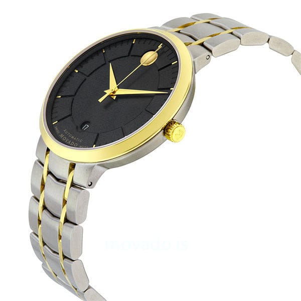 Movado 1881 Automatic Black Dial Two Tone Steel Strap Watch For Men - 0606916