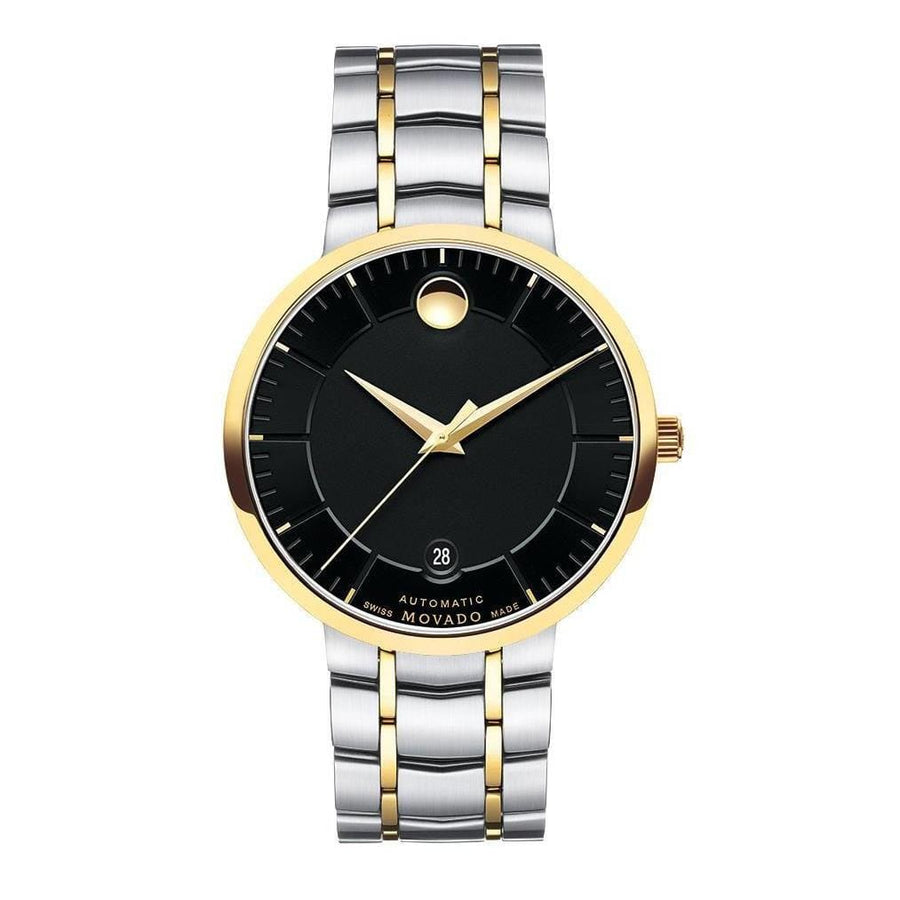 Movado 1881 Automatic Black Dial Two Tone Steel Strap Watch For Men - 0606916