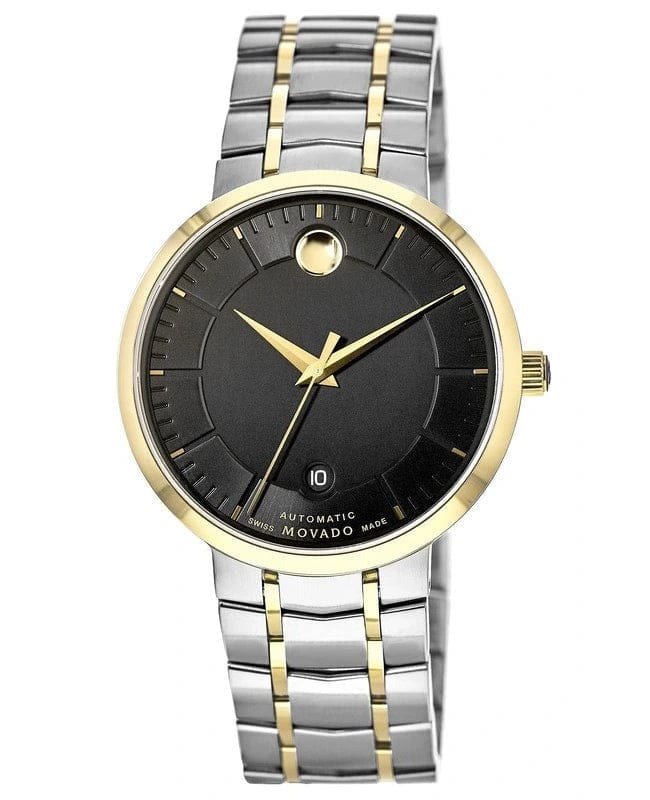 Movado 1881 Automatic Black Dial Two Tone Steel Strap Watch For Men - 0606916
