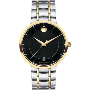 Movado 1881 Automatic Black Dial Two Tone Steel Strap Watch For Men - 0606916