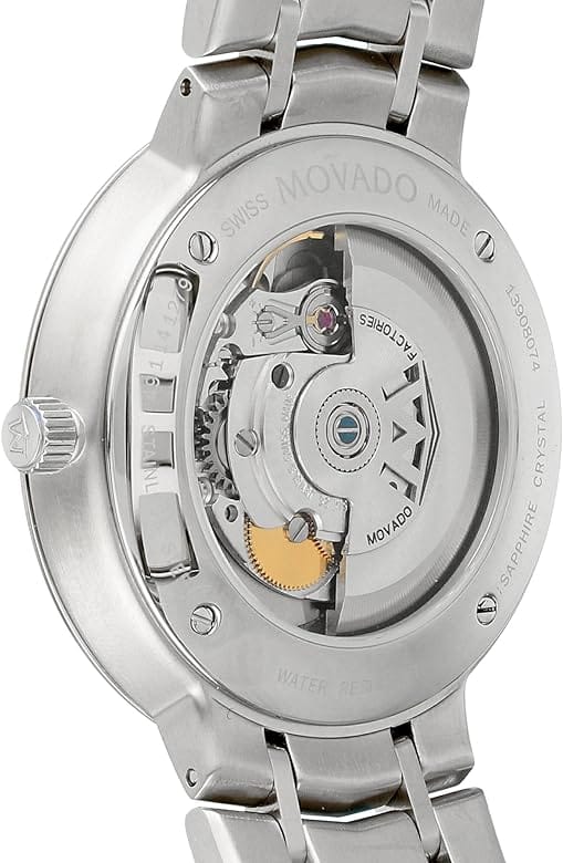 Movado 1881 Automatic Silver Dial Silver Steel Strap Watch for Men - 606915
