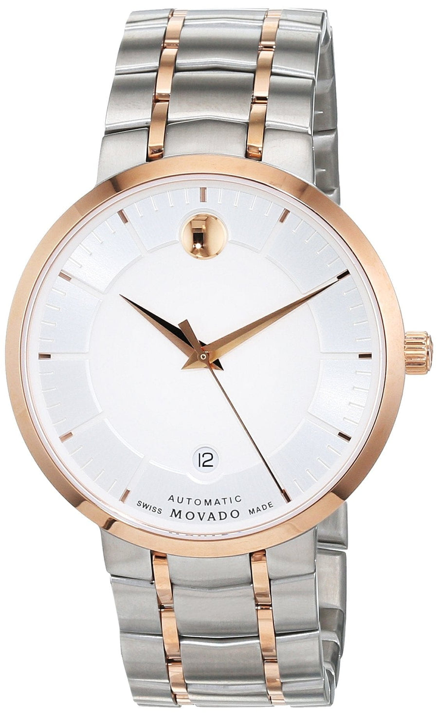 Movado 1881 Automatic Silver Dial Two Tone Steel Strap Watch For Men - 607063