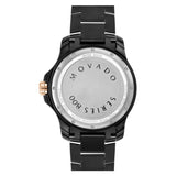 Movado 800 Series Black Dial Black Steel Strap Watch For Men - 2600162