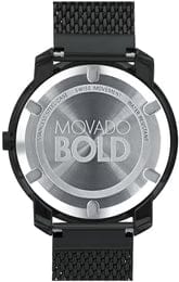 Movado Bold Black Dial Black Mesh Bracelet Watch For Men - 3600261