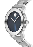 Movado Bold Blue Dial Silver Steel Strap Watch for Women - 3600396