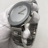 Movado Bold Crystal Dot Silver Dial Silver Steel Strap Watch For Women - 3600334
