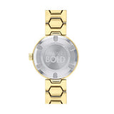 Movado Bold Crystal Gold Dial Gold Steel Strap Watch For Women - 3600492
