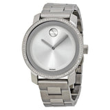 Movado Bold Diamonds Silver Dial Silver Steel Strap Watch for Women - 3600149