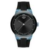 Movado Bold Fusion Black Dial Black Rubber Strap Watch for Men - 3600626