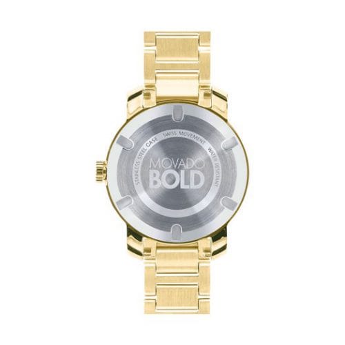 Movado Bold Gold Dial Gold Steel Strap Watch for Women - 3600323