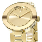 Movado Bold Gold Dial Gold Steel Strap Watch For Women - 3600382