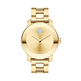 Movado Bold Gold Dial Yellow Gold Steel Strap Watch for Women - 3600104