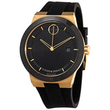 Movado Bold Black Dial Black Rubber Strap Watch for Men - 3600623