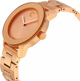 Movado Bold Rose Gold Dial Rose Gold Steel Strap Watch for Women - 3600342