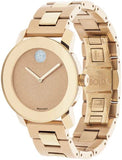 Movado Bold Rose Gold Dial Rose Gold Steel Strap Watch For Women - 3600335