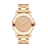 Movado Bold Rose Gold Dial Rose Gold Steel Strap Watch For Women - 3600335